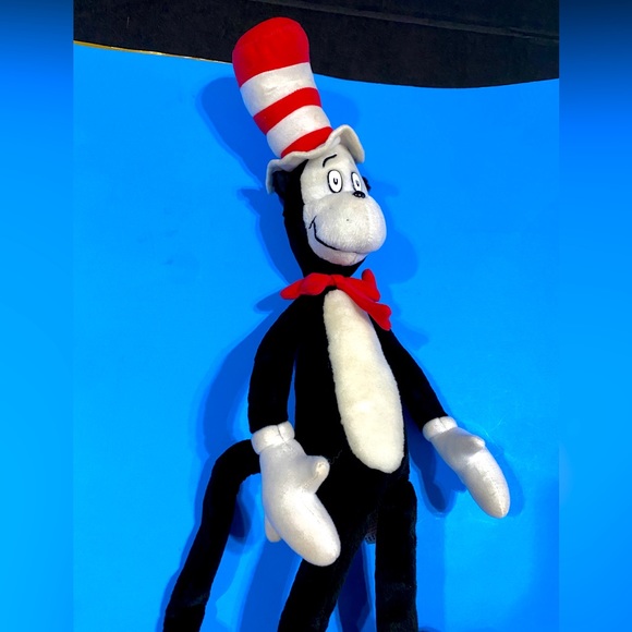 DR SEUSS CAT IN THE HAT VTG 2003 BENDABLE UNIVERSAL STUDIOS LARGE PLUSH 21” - Picture 7 of 12